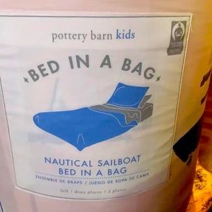Pottery Barn kids full size pink nautical bed in a bag brand new